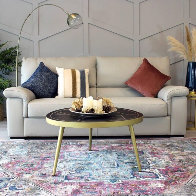IH Design Round Coffee Table Deiondre Dark Mango in Brown - image 1