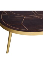 IH Design Round Coffee Table Deiondre Dark Mango in Brown - thumbnail 4