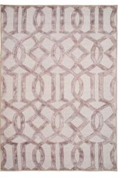 Kukoon Beige Contemporary Abstract Soft Chenille Washable Living Room Area Rug - Size: 120 cm x 170 cm - thumbnail 1