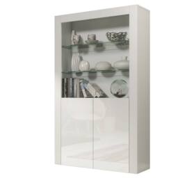 Creative Furniture Spectrum Display Cabinet 170cm - White with Gloss Doors - thumbnail 7