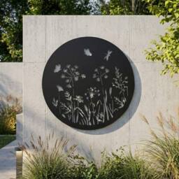 Garden Greatness Solar Light Butterfly Dandelion Wall Art Decor in White - thumbnail 2