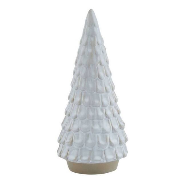 Lemon Pavilion Furniture and Decor Snowy Spruce Tree - Ceramic - L8 x W8 x H18 cm - White - image 1