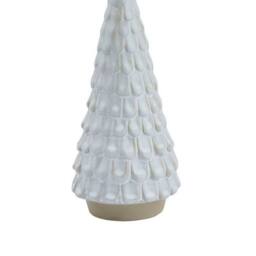 Lemon Pavilion Furniture and Decor Snowy Spruce Tree - Ceramic - L8 x W8 x H18 cm - White - thumbnail 3