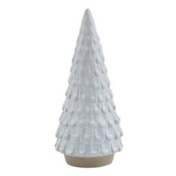 Lemon Pavilion Furniture and Decor Snowy Spruce Tree - Ceramic - L8 x W8 x H18 cm - White
