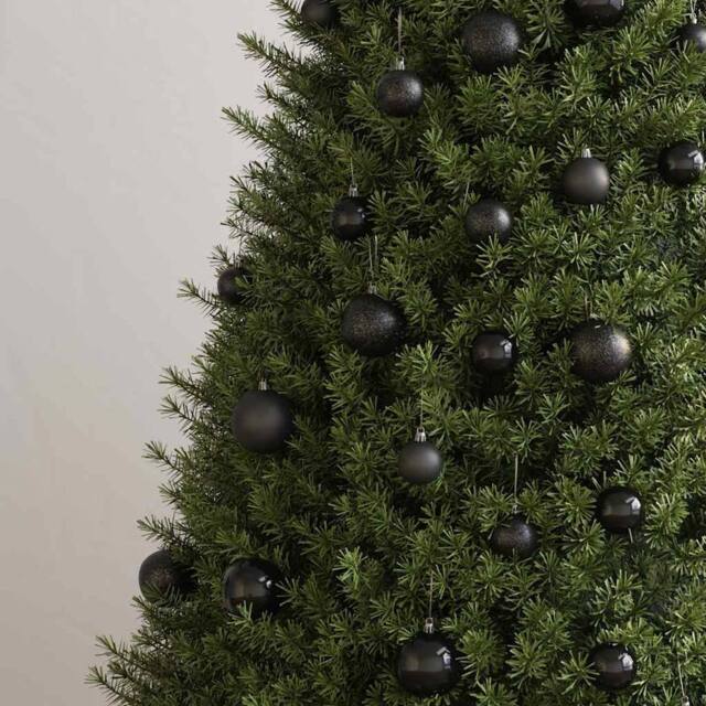Berkfield Home Beautiful 100 Piece Christmas Ball Set Black - image 1