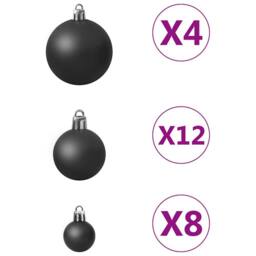 Berkfield Home Beautiful 100 Piece Christmas Ball Set Black - thumbnail 5