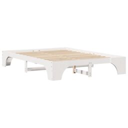 Berkfield Home Bed Frame White Wood 140 x 200 cm Minimalistic - thumbnail 8