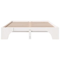 Berkfield Home Bed Frame White Wood 140 x 200 cm Minimalistic - thumbnail 6