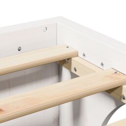 Berkfield Home Bed Frame White Wood 140 x 200 cm Minimalistic - thumbnail 9