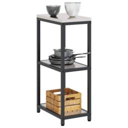 Berkfield Home Kitchen Storage Shelf with Storage Silver Stainless steel - thumbnail 1
