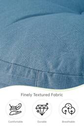 Detachable Round Floor Cushion in Bohemian Style in Blue - thumbnail 3