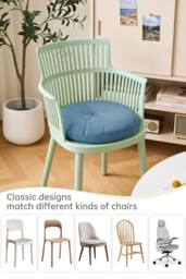 Detachable Round Floor Cushion in Bohemian Style in Blue - thumbnail 5