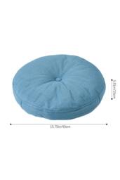 Detachable Round Floor Cushion in Bohemian Style in Blue - thumbnail 9