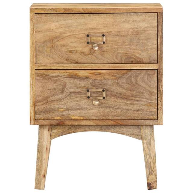 Berkfield Home Bedside Cabinet 40x35x55 cm Solid Mango Wood in Brown - Size: 40 x 35 x 55 cm - image 1