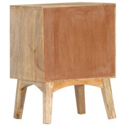 Berkfield Home Bedside Cabinet 40x35x55 cm Solid Mango Wood in Brown - Size: 40 x 35 x 55 cm - thumbnail 4