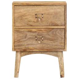 Berkfield Home Bedside Cabinet 40x35x55 cm Solid Mango Wood in Brown - Size: 40 x 35 x 55 cm - thumbnail 1
