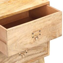 Berkfield Home Bedside Cabinet 40x35x55 cm Solid Mango Wood in Brown - Size: 40 x 35 x 55 cm - thumbnail 6