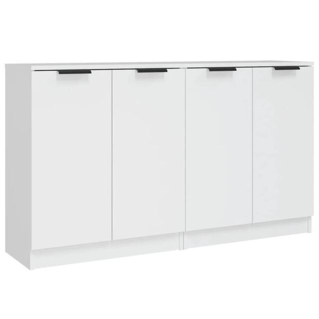 Berkfield Home Sideboards 2 pcs White 60x30x70 cm Engineered Wood - Size: 60 x 30 x 70 cm - image 1