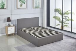 KOSY KOALA Ottoman Storage Grey Faux Leather Bed Side Lift 3ft Single Bed Frame