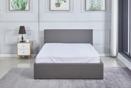 KOSY KOALA Ottoman Storage Grey Faux Leather Bed Side Lift 3ft Single Bed Frame - thumbnail 2