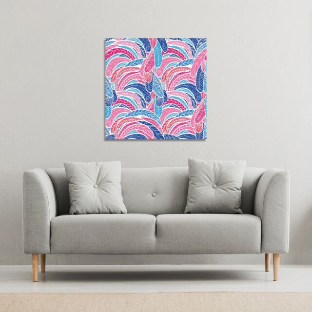 Benjamin Tate Design Boho pink (Canvas Print) / 127 x 127 x 4cm in Natural - Size: 127 x 127 x 4 cm - image 1
