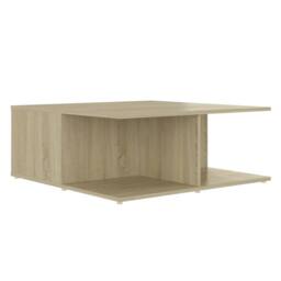 Berkfield Home Coffee Table Sonoma Oak 80x80x31 cm Engineered Wood in Light Tan - Size: 80 x 80 x 31 cm - thumbnail 6