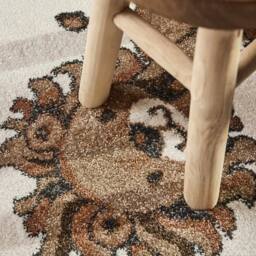 THE RUGS Villeroy & Boch Roar Lion Boho Kids Rug & Runner Soft Kids Rug in Cream - Size: 160 cm diameter - thumbnail 5
