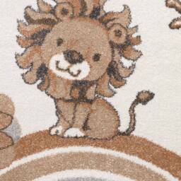 THE RUGS Villeroy & Boch Roar Lion Boho Kids Rug & Runner Soft Kids Rug in Cream - Size: 160 cm diameter - thumbnail 2