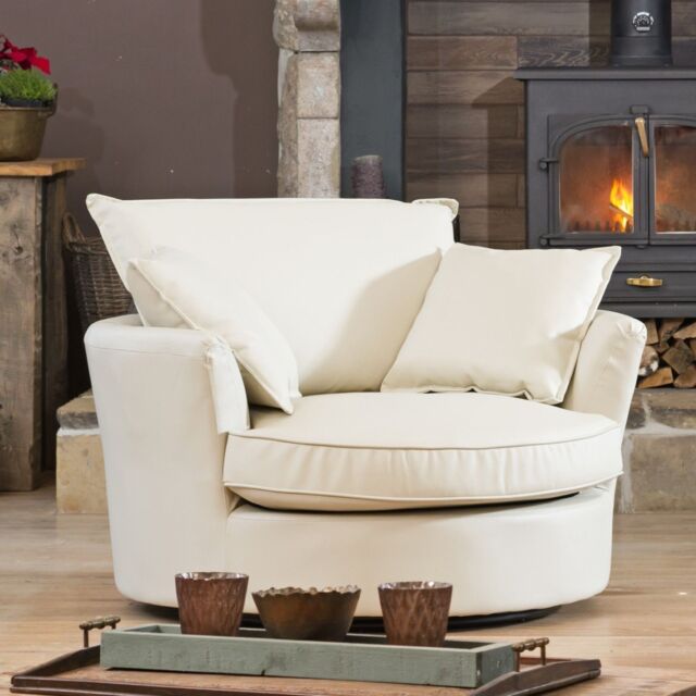 Artemis Home Fairburn Swivel Based Cuddle Chair in Cream - image 1