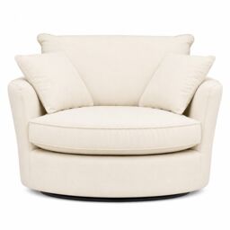 Artemis Home Fairburn Swivel Based Cuddle Chair in Cream - thumbnail 2