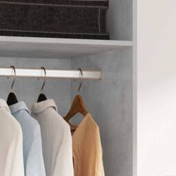 Berkfield Home Wardrobe Concrete Grey 50x50x200 cm Engineered Wood - Size: 50 x 50 x 200 cm - thumbnail 3