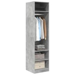 Berkfield Home Wardrobe Concrete Grey 50x50x200 cm Engineered Wood - Size: 50 x 50 x 200 cm - thumbnail 4