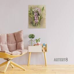 "Artery8 Frederick Sander Aerides Savageanum Orchid Flowers Canvas Art Print - Size: W12"" x H16""" - thumbnail 3