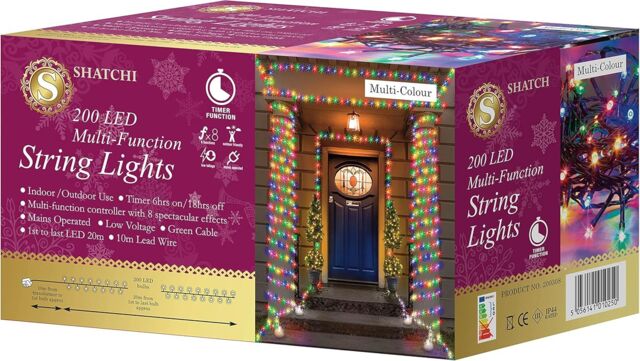 Shatchi 200LEDs Multifunction Timer String Fairy Lights 20M Indoor/Outdoor Decorations - image 1