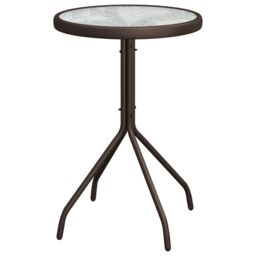 Berkfield Home 3 Piece Garden Bistro Set Brown Textilene & Steel - thumbnail 6