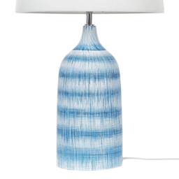 Wyld and Coco Blue Ceramic Table Lamp with White Fabric Shade 66 cm - thumbnail 5