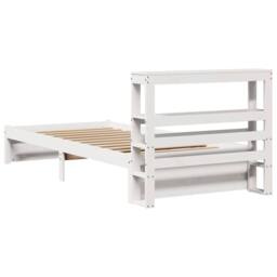Berkfield Home Beautiful Bed Frame with Headboard without Mattress White 90x200 cm - thumbnail 8