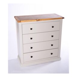 Cabinet Bits Loreo 4 Drawer Chest of Drawers Brass Knob in Light Grey - thumbnail 3