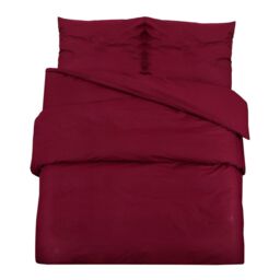 Berkfield Home Duvet Cover Set Bordeaux 200x200 cm Cotton in Red - thumbnail 2