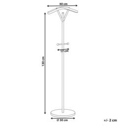Wyld and Coco Silver Coat Rack 130 cm Freestanding Powder Coat Steel Curved Fir - thumbnail 3