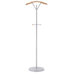 Wyld and Coco Silver Coat Rack 130 cm Freestanding Powder Coat Steel Curved Fir - thumbnail 4