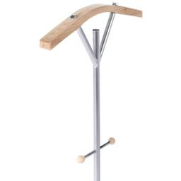Wyld and Coco Silver Coat Rack 130 cm Freestanding Powder Coat Steel Curved Fir - thumbnail 5