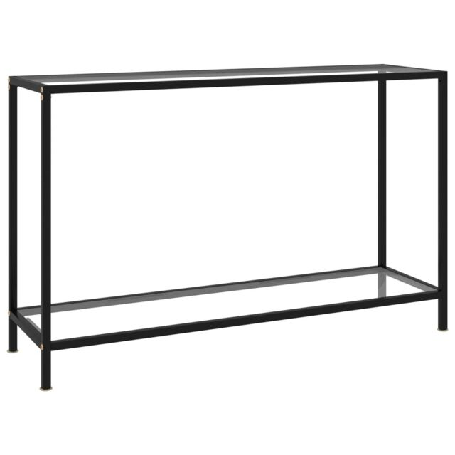 Berkfield Home Console Table Transparent 120x35x75 cm Tempered Glass in Clear - Size: 120 x 35 x 75 cm - image 1