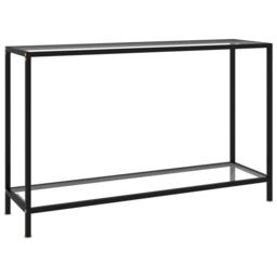 Berkfield Home Console Table Transparent 120x35x75 cm Tempered Glass in Clear - Size: 120 x 35 x 75 cm - thumbnail 1
