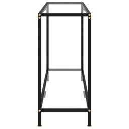 Berkfield Home Console Table Transparent 120x35x75 cm Tempered Glass in Clear - Size: 120 x 35 x 75 cm - thumbnail 3