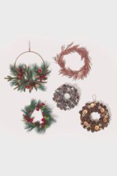 Homescapes Glitter Rose Gold Christmas Wreath - thumbnail 5