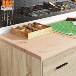 Berkfield Home Garage Storage Cabinet Sonoma Oak 40x51x85 cm Solid Wood Pine in Brown - Size: 40 x 51 x 85 cm - thumbnail 4
