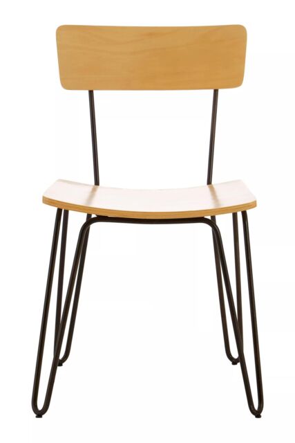 Orsina District Chair, Contemporary Wood Back Chair, Space- Saving Wooden Chair, Comfortable Living Room Chair in Yellow - image 1
