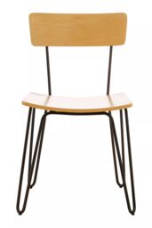Orsina District Chair, Contemporary Wood Back Chair, Space- Saving Wooden Chair, Comfortable Living Room Chair in Yellow