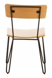 Orsina District Chair, Contemporary Wood Back Chair, Space- Saving Wooden Chair, Comfortable Living Room Chair in Yellow - thumbnail 4